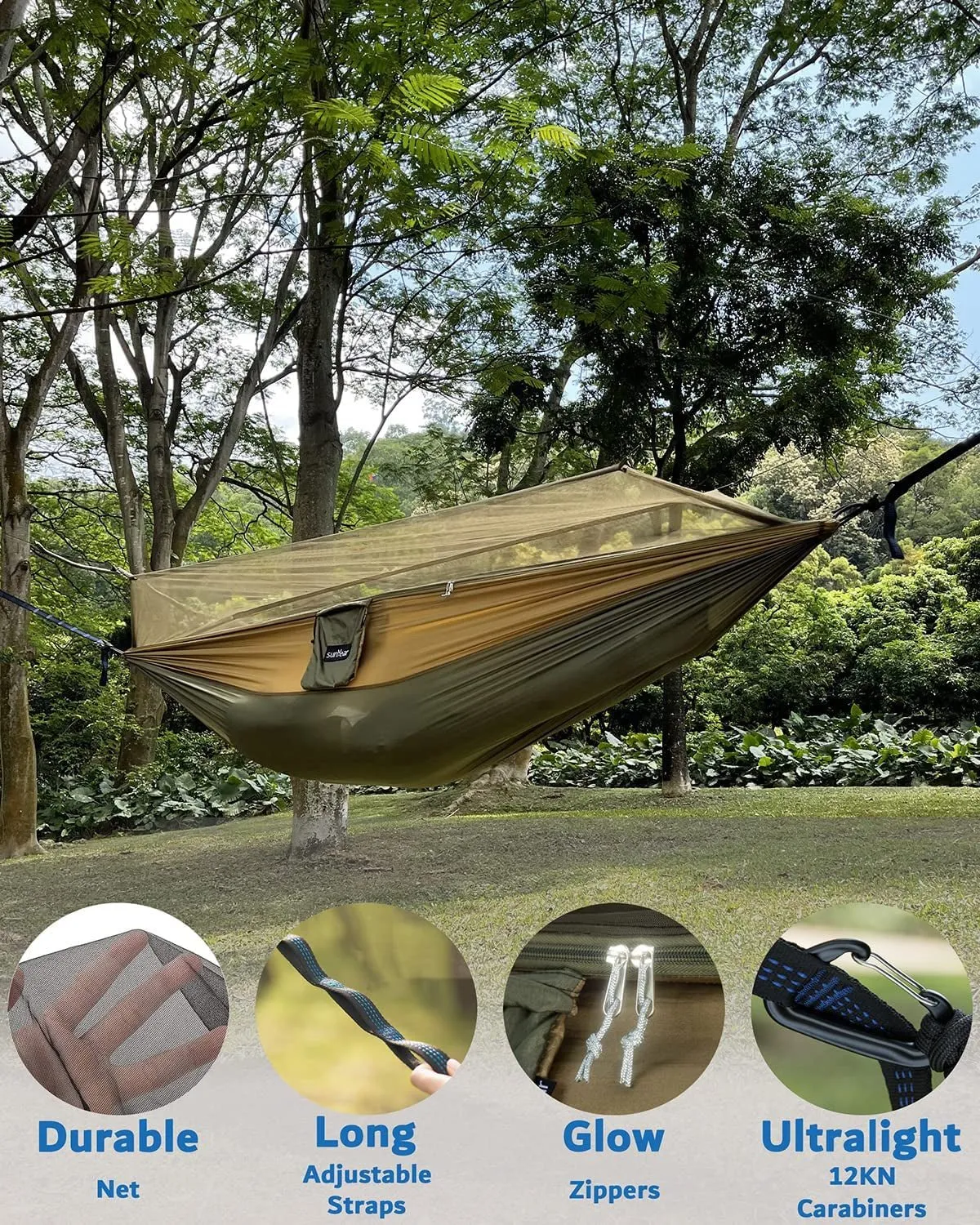 -Double Hammock with Net-2 Person Hammock Tent