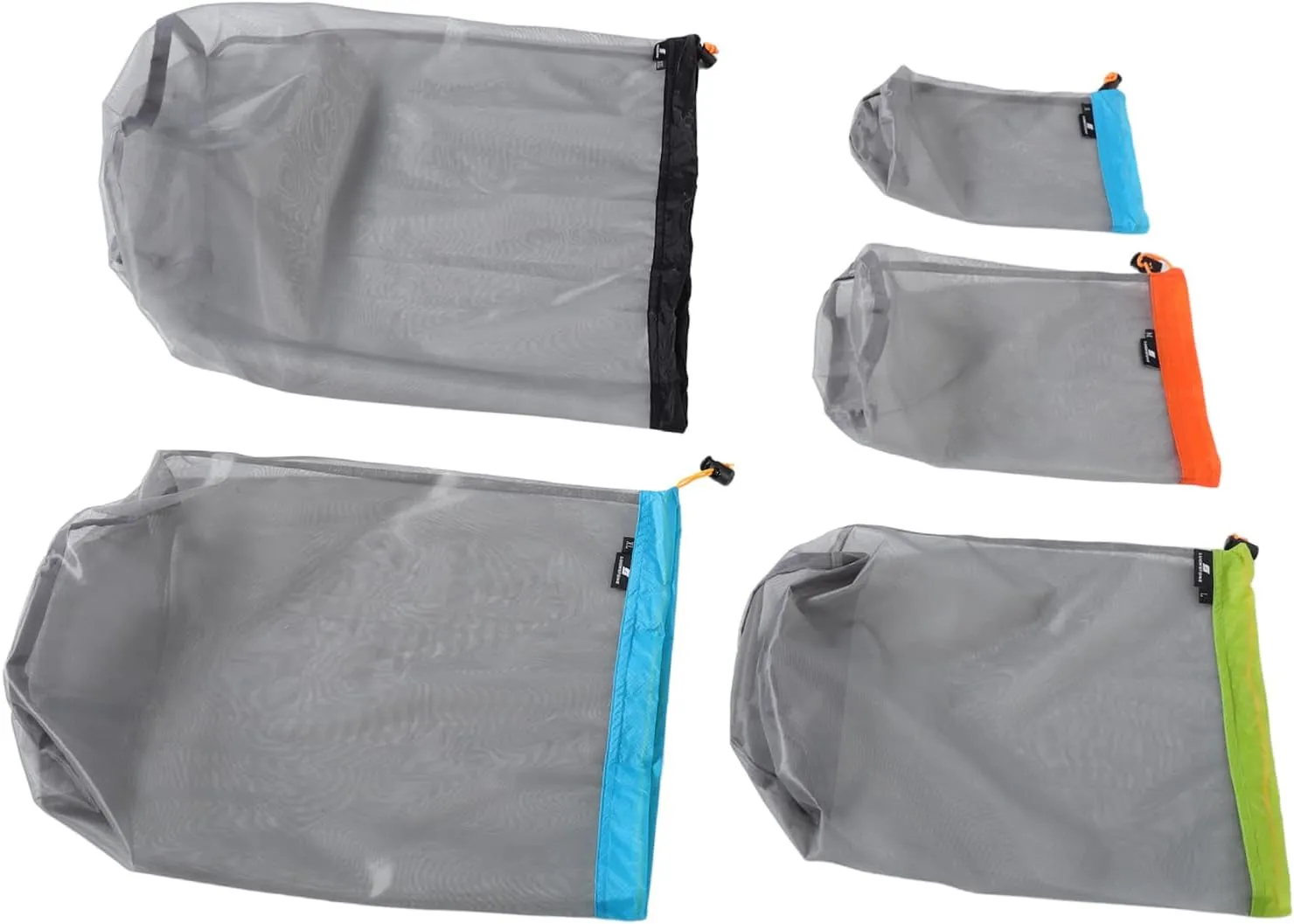 1 Set Reusable Polyester Mesh Storage Sack for Camping Space Saving Drawstring Bags for Sleeping Bags Jackets and Outdoor Gear Durable Lightweight and Travel Storage Grey