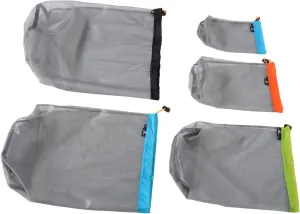1 Set Reusable Polyester Mesh Storage Sack for Camping Space Saving Drawstring Bags for Sleeping Bags Jackets and Outdoor Gear Durable Lightweight and Travel Storage Grey