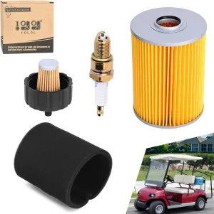 10L0L Golf Cart Air Filter Tune Up Kit for Yamaha G2 G8 G9 G11 4 Cycle Gas Golf Cart 1985-1994, Pre-Filter with Spark Plug Fuel Filter Replacement Replace J10-14417-00 J38-14450-00