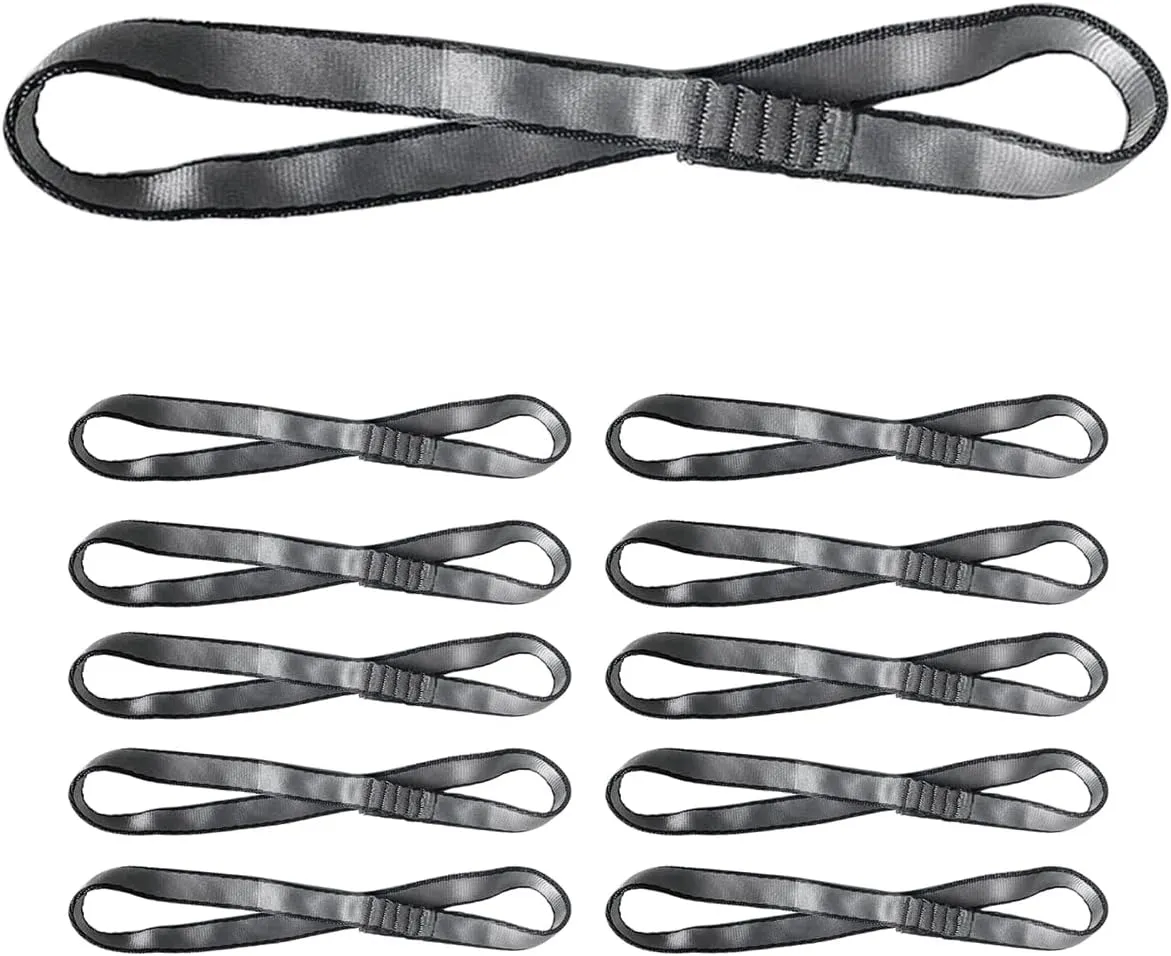 10Pcs 40/60CM Yoga Belts Sling Yoga Hammock Extension Straps Daisy Chain O-Sling Extension Rope Hanging Ropes for Hammock Aerial Yoga Swing