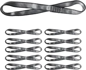 10Pcs 40/60CM Yoga Belts Sling Yoga Hammock Extension Straps Daisy Chain O-Sling Extension Rope Hanging Ropes for Hammock Aerial Yoga Swing