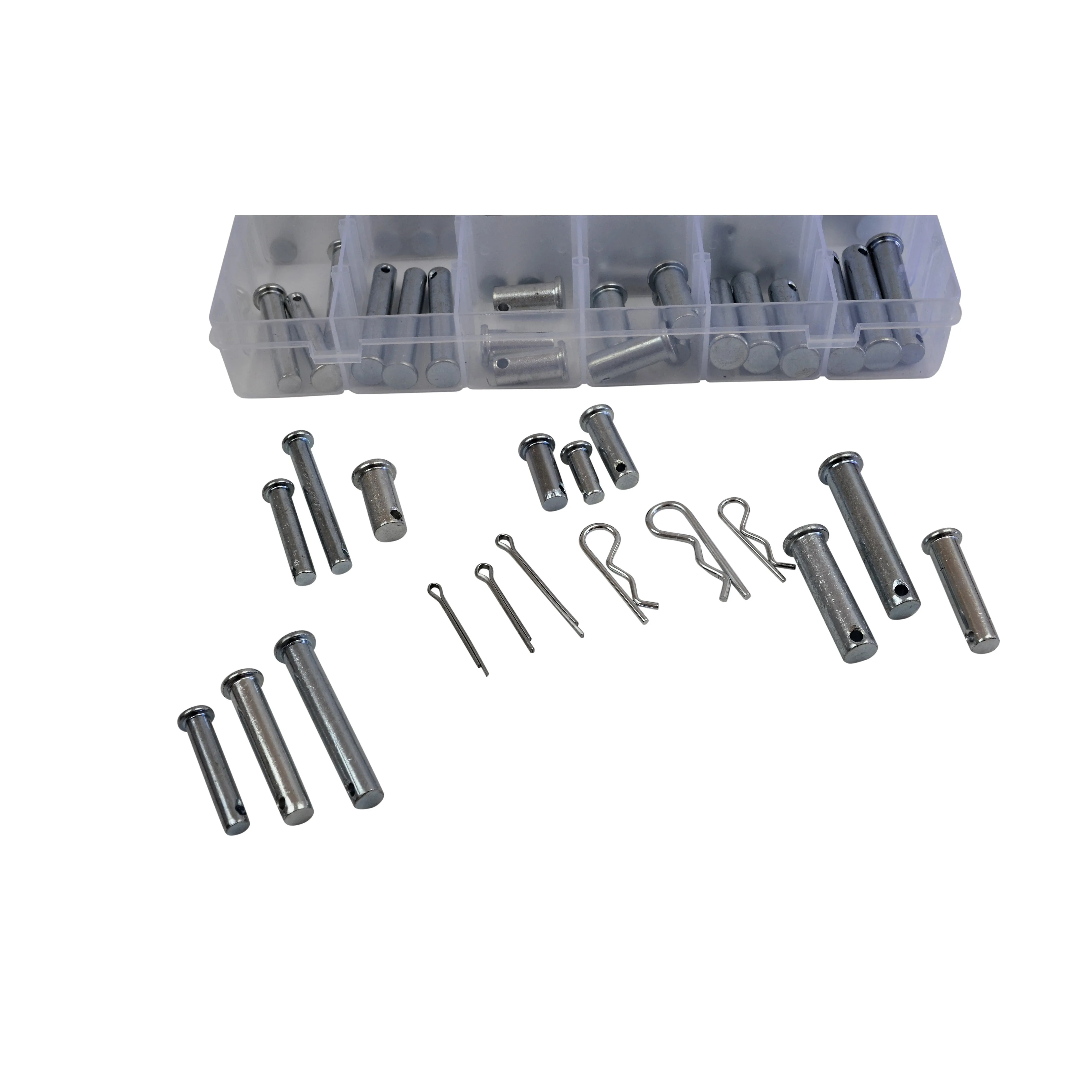 112pc Metric Clevis Pins and R Pin Grab Kit