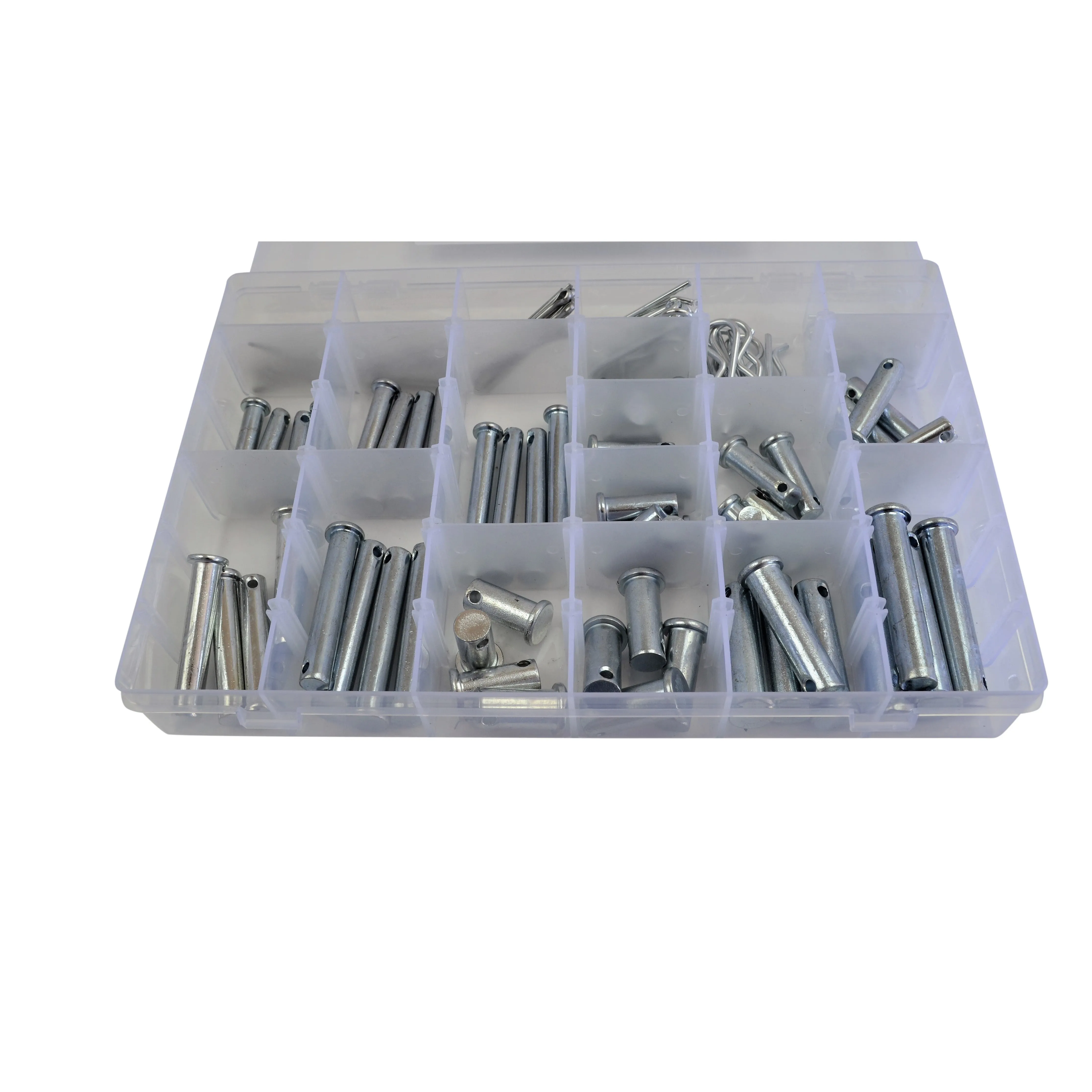 112pc Metric Clevis Pins and R Pin Grab Kit