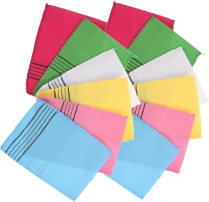 12pcs Korean Exfoliating Spa Towels Colorful Body Scrubber Bathing Sponge for Deep Cleansing and Easy to Maintain for Home and Gym Use