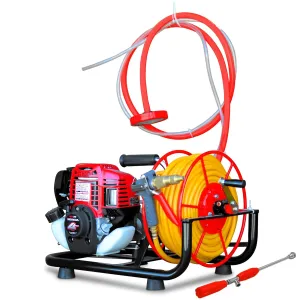 1.3HP Skid Sprayer Barrel Mount Only with Honda GX35 100ft Hose and 500 PSI Pump for Pest Control (Skid Sprayer   Conical Gun)
