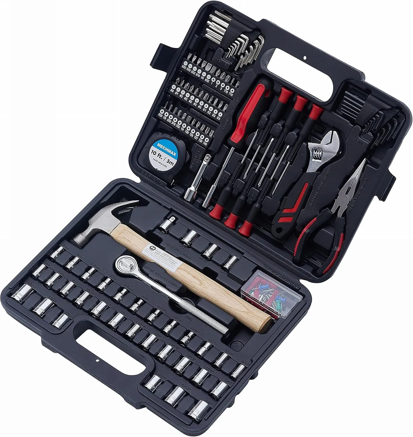 149 Piece MECHMAX Home Tool Kit for Home, Apartment, Office, Mechanic, Men, Car, Automotive, Hand Tool Kit and as A Gift