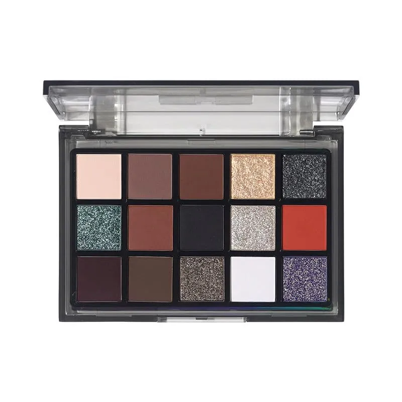 15 Color Eyeshadow Palette, Matte and Glitter Shades, Diamond Light Effect, Professional Makeup Kit