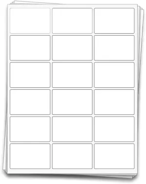 180 Mini Candy Bar Labels, 2.5 x 1.563 in. - Uncoated White for Inkjet and Laser Printers