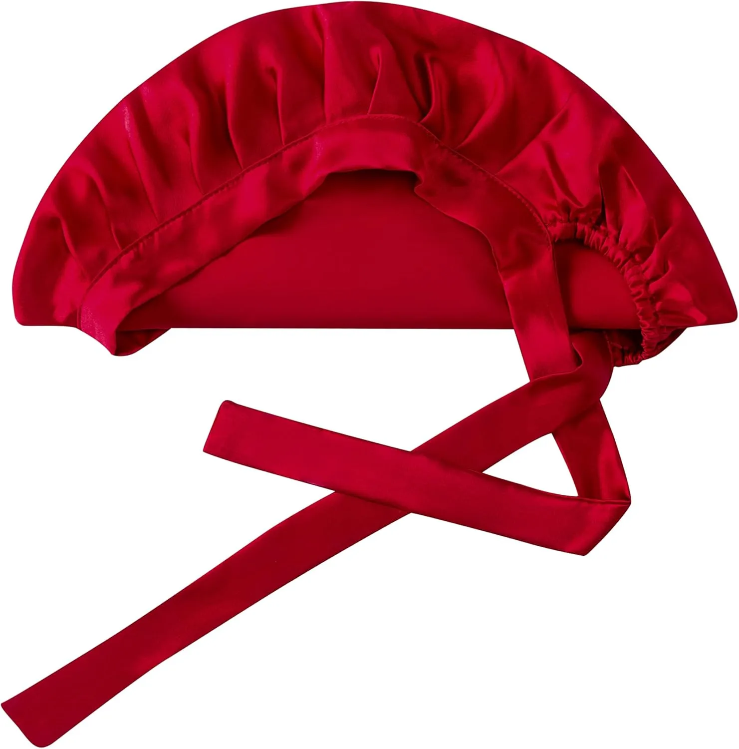 19 Momme 100% Silk Hair Bonnet Sleeping Curly for Women Hair Care with Adjustable Ribbons