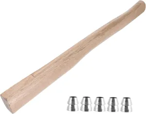 1set Hatchet Handle Replacement Wooden Handle with Wedges for Woodworking Camping and Garden Use Durable Easy to Install Anti-Skid Design