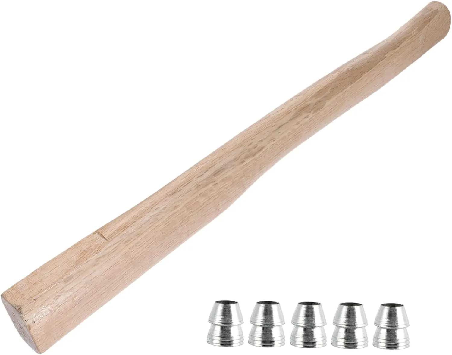 1set Hatchet Handle Replacement Wooden Handle with Wedges for Woodworking Camping and Garden Use Durable Easy to Install Anti-Skid Design