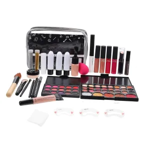 1Set Makeup Kit for Women Comprehensive Cosmetic with Eyeshadow Palette Lipstick Brushes and More present for Christmas Birthdays and Special