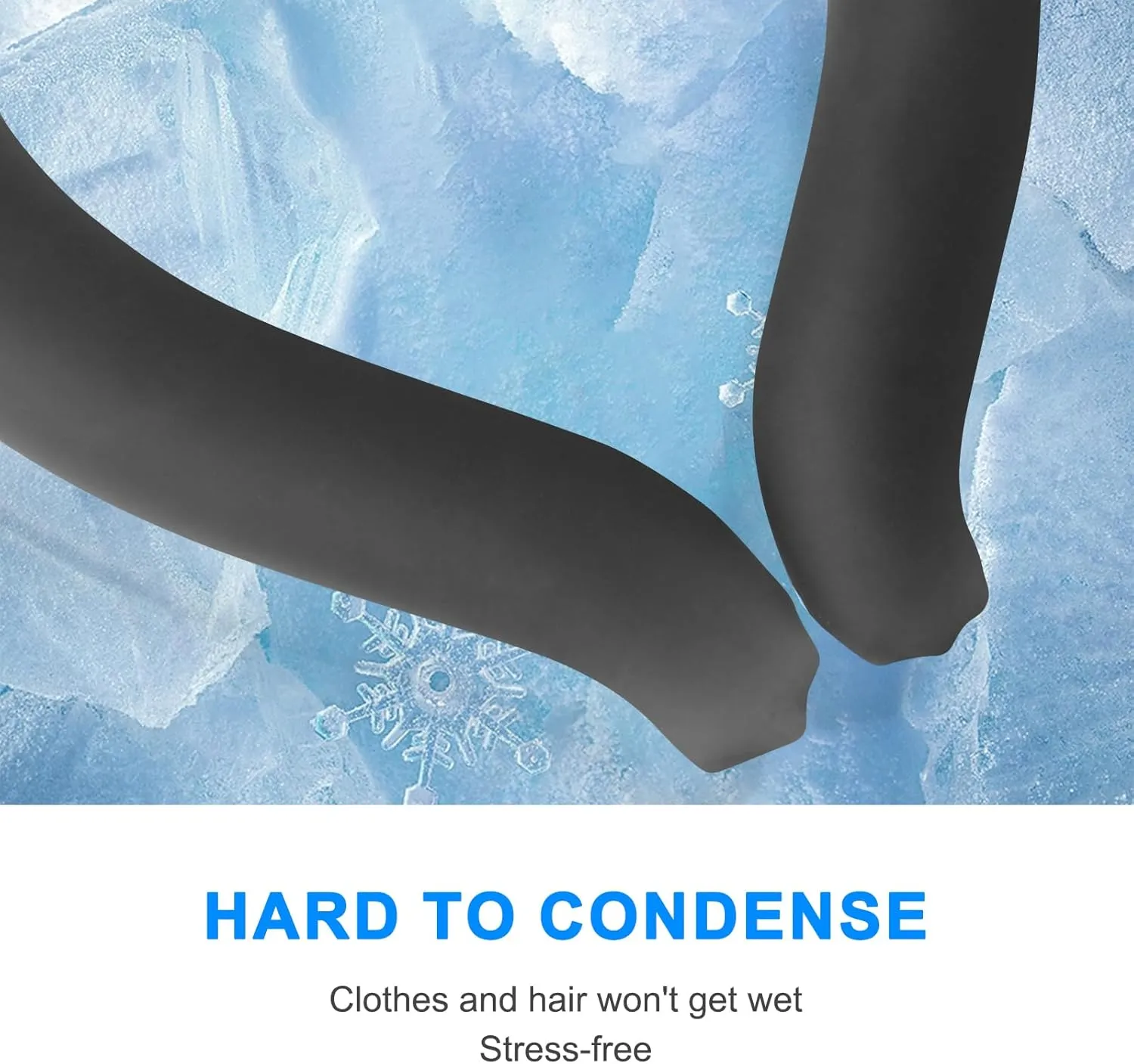 2-Pack Reusable Neck Cooling Tubes with Insulated Bag – Instant Ice Cooling Rings for Heat Relief, Outdoor Sports, and Summer Activities Size M (Black, Set of 2)