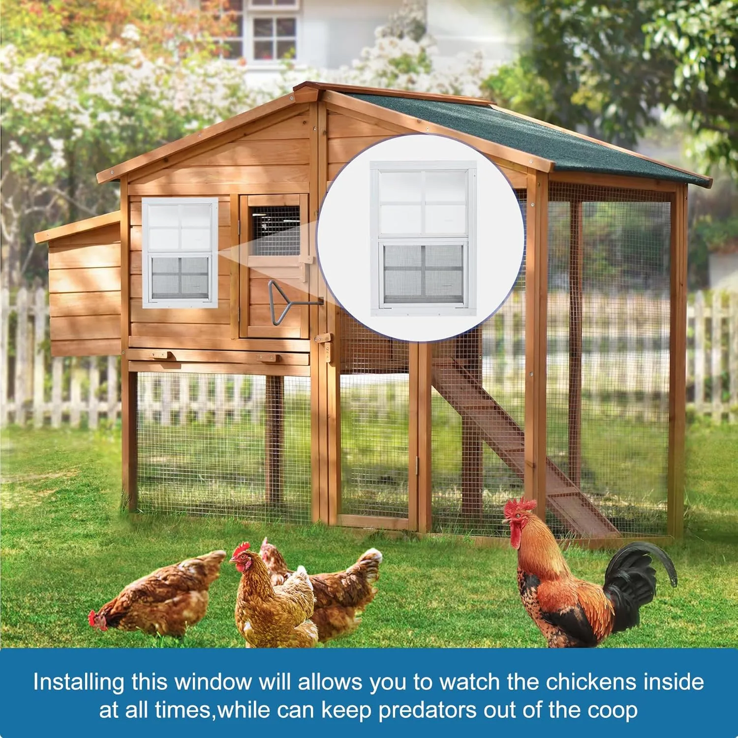 2 Pack Shed Window 14"X21" White Flush Mount Household Windows with Tempered Glass and Fiberglass Screen for Shed Chicken Coop Playhouse and Garage