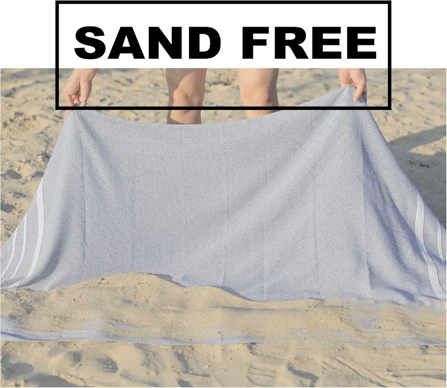2 Packs Turkish Beach Towels Quick Dry Sand Free Soft Absorbent Extra Large Xl Big Blanket Adult Oversized Bath Towel Lightweight Thin Sandless Fast Drying Compact No Sand Packable Vacation Essentials