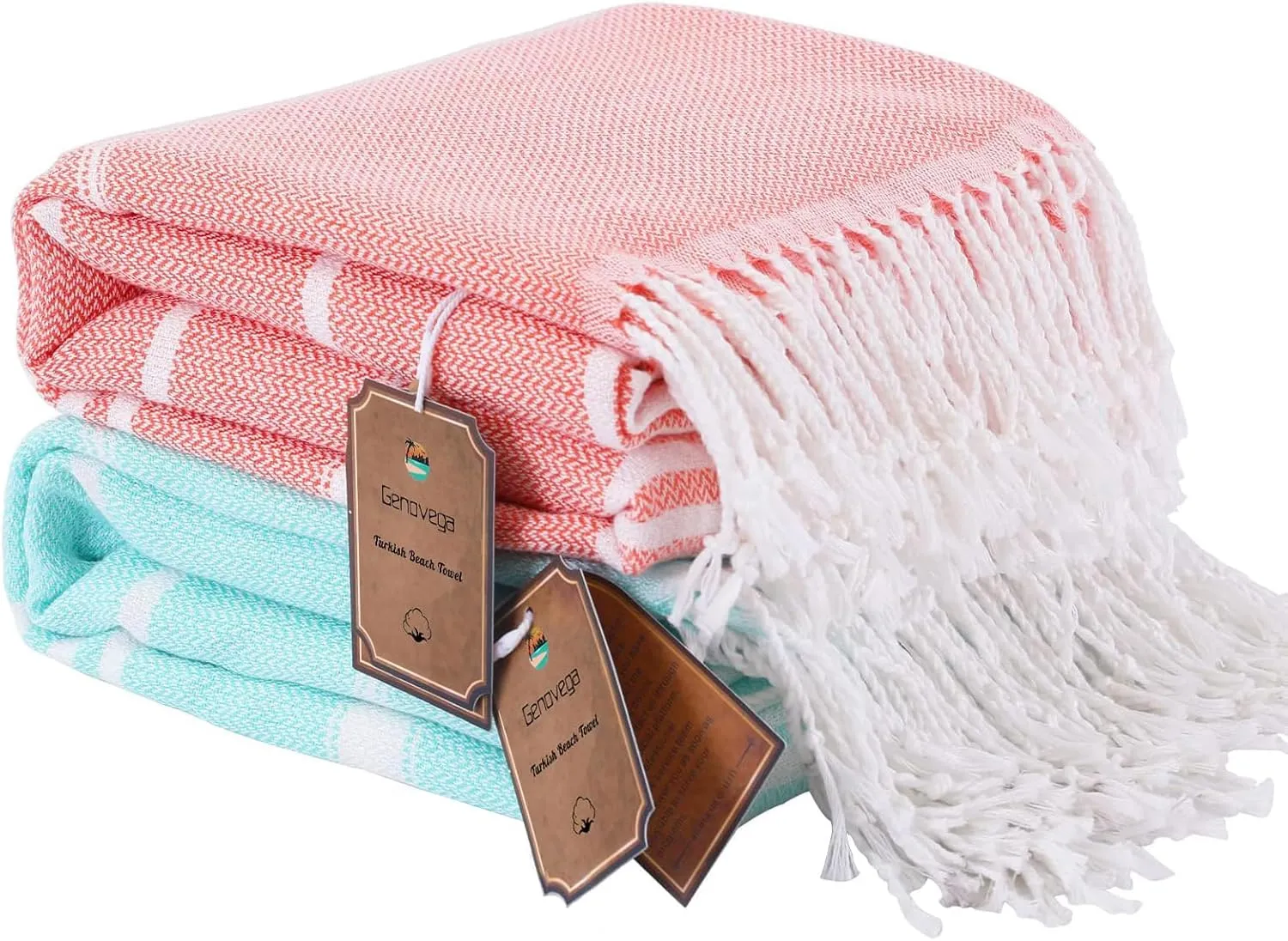 2 Packs Turkish Beach Towels Travel Vacation Essentials Quick Dry Sand Free Oversized Bath Pool Swim Towel Extra Large XL Blanket Adult Cruise Accessories Must Haves Clearance Stuff Necessities