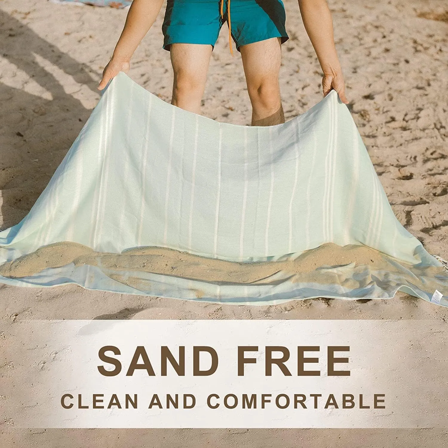 2 Packs Turkish Beach Towels Travel Vacation Essentials Quick Dry Sand Free Oversized Bath Pool Swim Towel Extra Large XL Blanket Adult Cruise Accessories Must Haves Clearance Stuff Necessities