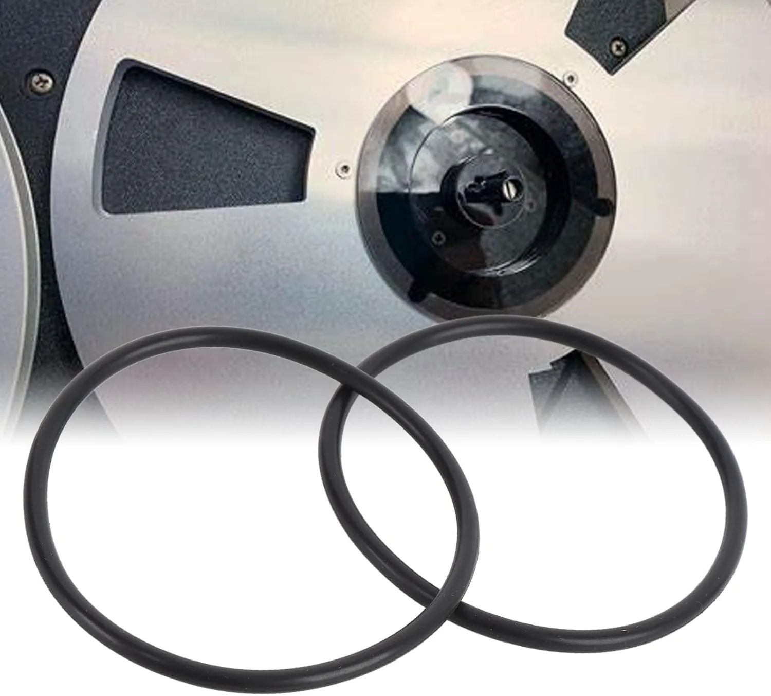 2 Rubber O Rings with 6 Pucks for & Studer, Increase Friction, Prevent Tape Reel Slippage, NAB Hub Adapter O Kit, Easy Installation, Daily Maintenance (Grey)