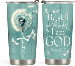 20oz Faith Dandelion Dragonfly Tumbler Cup, Insulated Travel Cup with Lid, Coffee Thermos for Women, Gifts for Women, Birthday Gifts for Mom, Daughter, Sister, Friends, Girlfriends, Coworker