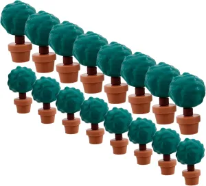 20pcs Miniature Potted Plants Tiny Soft Trees for Dollhouse Decor and Miniature Landscape Scenery Cute Accessories for Creative Scenes