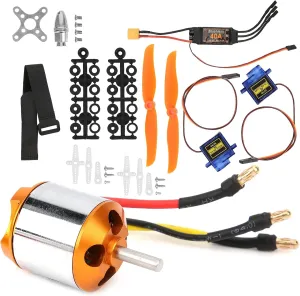 2217 Motor Kit, 2217 KV1250 Motor 8060 Propeller Steering Engine 40A ESC for Helicopter