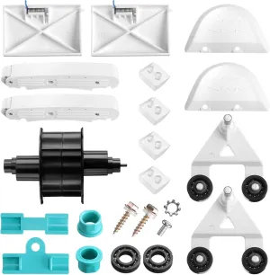 24 Pcs Pool Cleaner Kit Compatible with AXV417WHP Universal Pool Turbine Compatible with AXV621DAT A Frame Kit Compatible with AXV604WHP Front and Rear Bezels Pod Shoes Turbine Kit Replaces