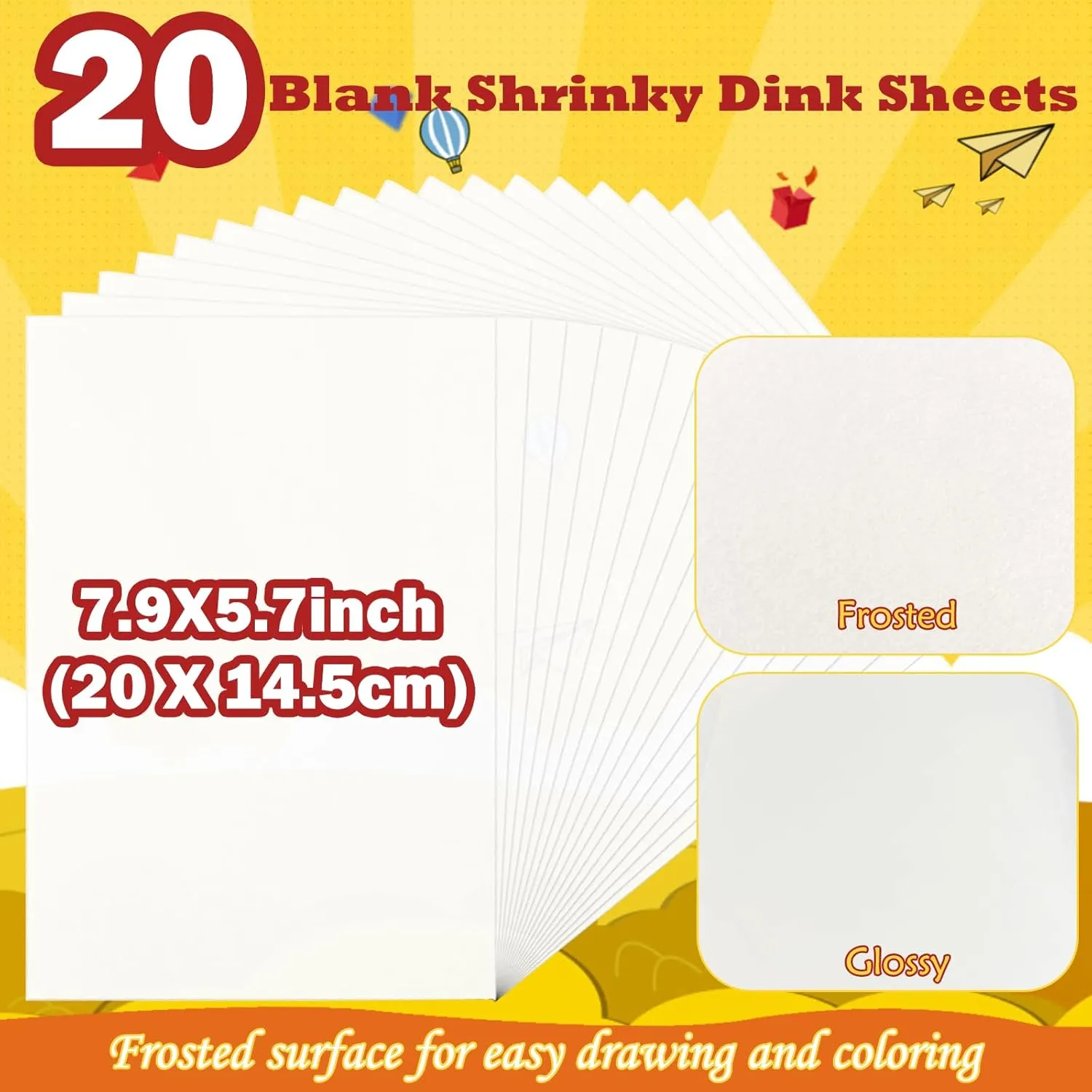 240PCS Shrinky Dink Sheets Kit, Shrink Plastic Shrinky Dink Keychain Kit with 25PCS Shrinky Dink Paper Accessory, Shrinky Art Shrink Plastic Sheets Shrink Film Sheets Kit for DIY/Ring/Crafts/Keychain
