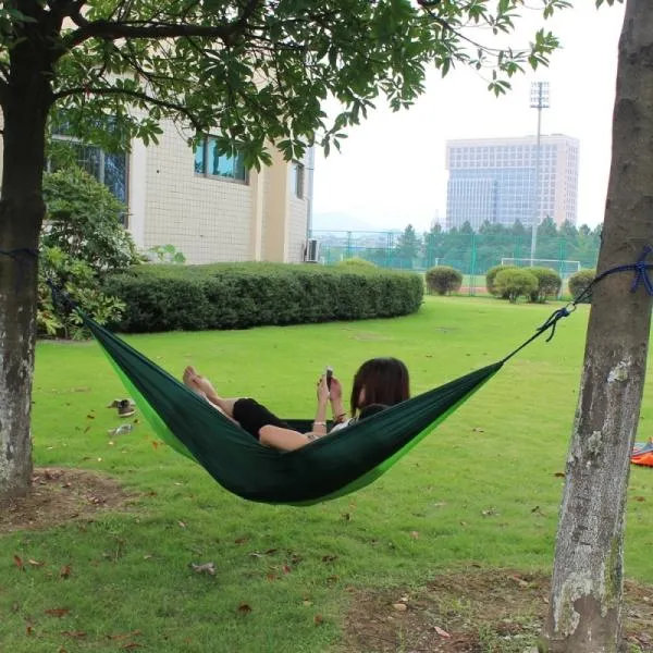 270cmX140cm Outdoor Double Person Hammock Swing Bed Portable Parachute Hammock Travel Camping