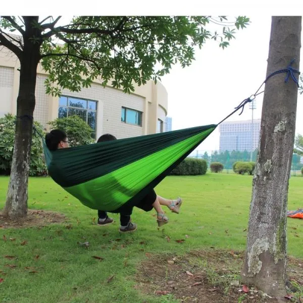 270cmX140cm Outdoor Double Person Hammock Swing Bed Portable Parachute Hammock Travel Camping