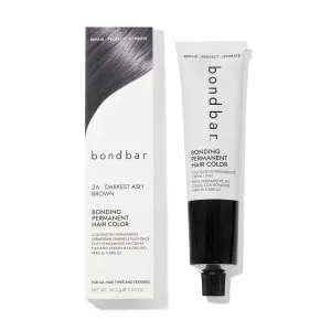 2A Darkest Ash Brown Bonding Permanent Creme Hair Color, Repairing hair dye for all hair types, Vegan, Built in Bonding, 2.05 Oz