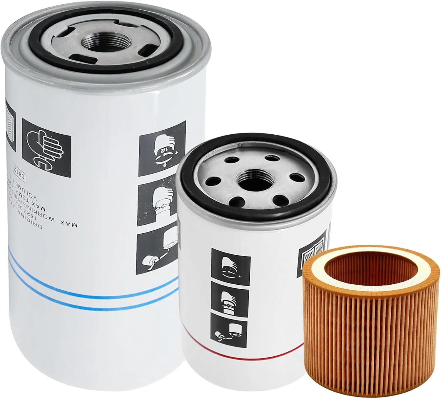 3 Pcs 1513033701 Air Oil Separator Filter Kit, Replacement for Atlas Copco QRS 10-15HP G7 G11 G15 GX 7-11 GA 5-11C GX 5 models up to serial no AII 641500, Replaces 1613900100