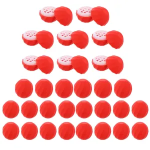 30 Pcs Spherical Lipstick Case Lipstick Containers Empty Kids Lipstick Lip Gloss in Bulk Small Tins with Lids Black Lip Gloss Diy Round Sample Tube Plastic Travel Red