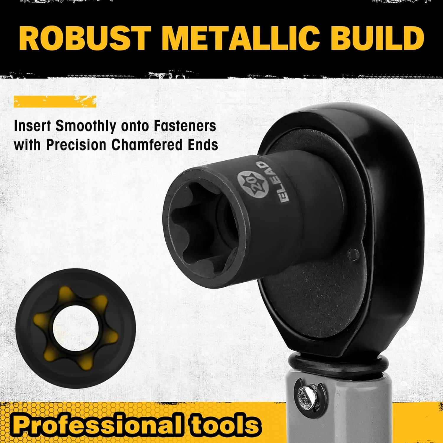 31-Piece Torx Bit Socket Set: Premium CR-V & S2 Alloy Steel, Star T8-T70 & E-Torx E4-E24, High Torque Laser Marked for Automotive Mechanic