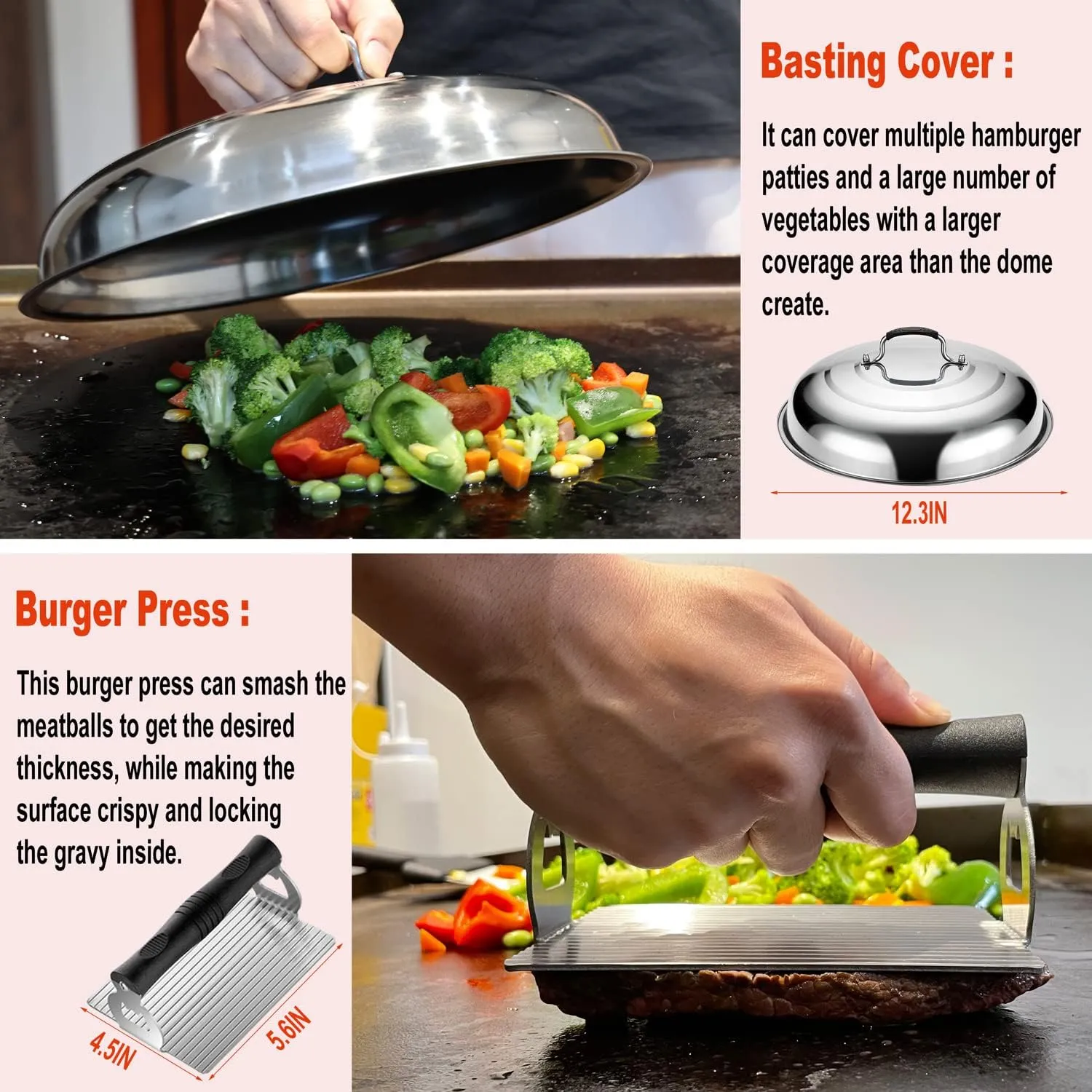 37PC Flat Top Grill Accessories Set - Must Have for Your Outdoor with Professional Griddle Spatula, Cleaning Kit, Grill Basting Cover - Ideal Griddle Gift for Men Women