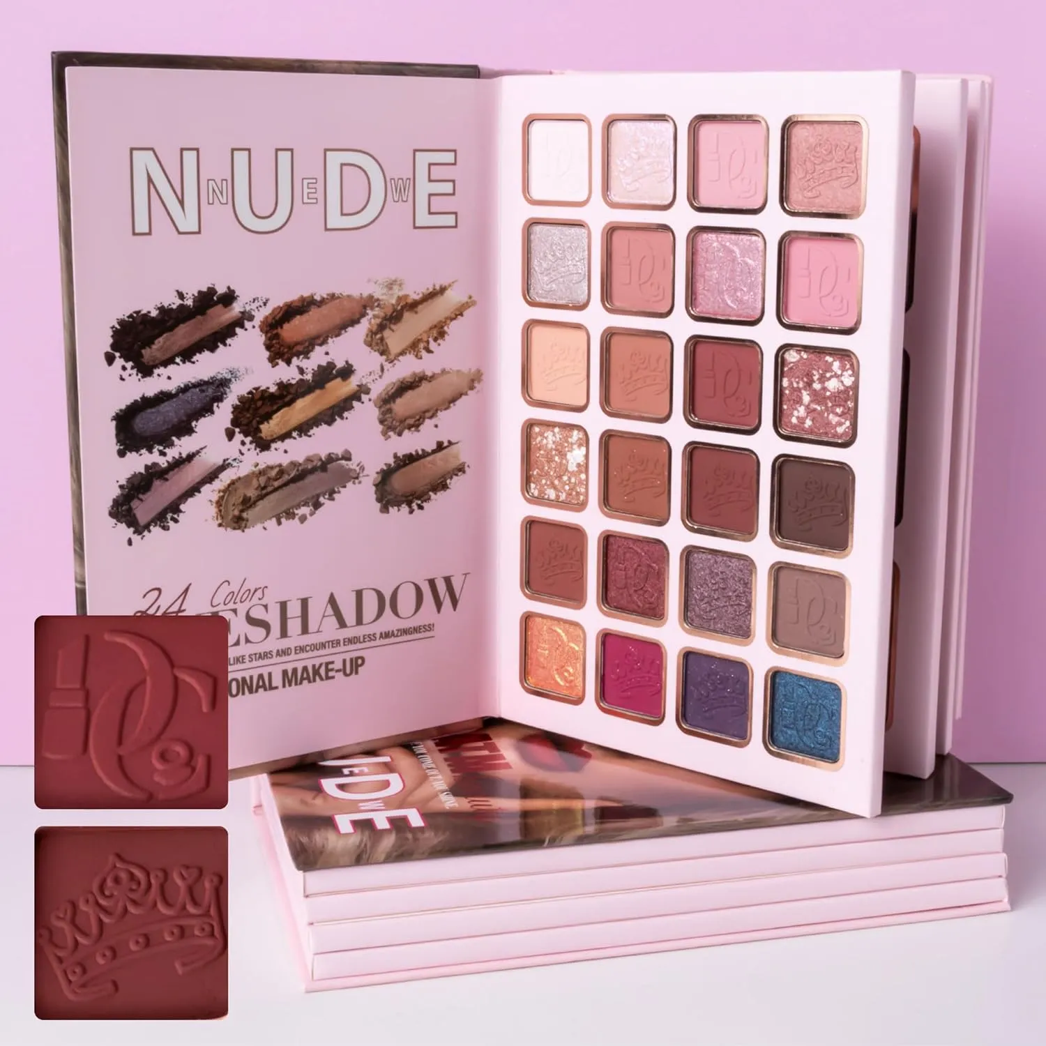 4-Layer Multi - Functional Beauty Book Kit- Style Makeup Palette Ingeniously Combines Eyeshadows, Blushes, Highlighters, Contour Powders In One,Best Choice for A Gift for Women (U137A)