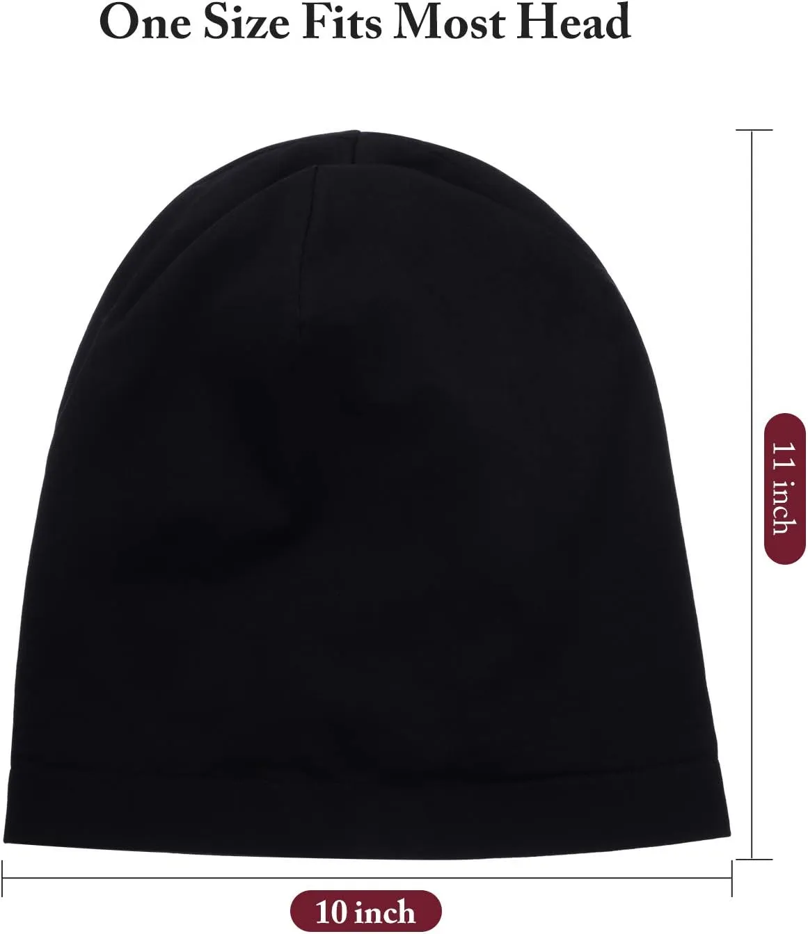 4 Pieces Satin Lined Sleep Cap Slouchy Beanie Hat Night Hair Cap for Women