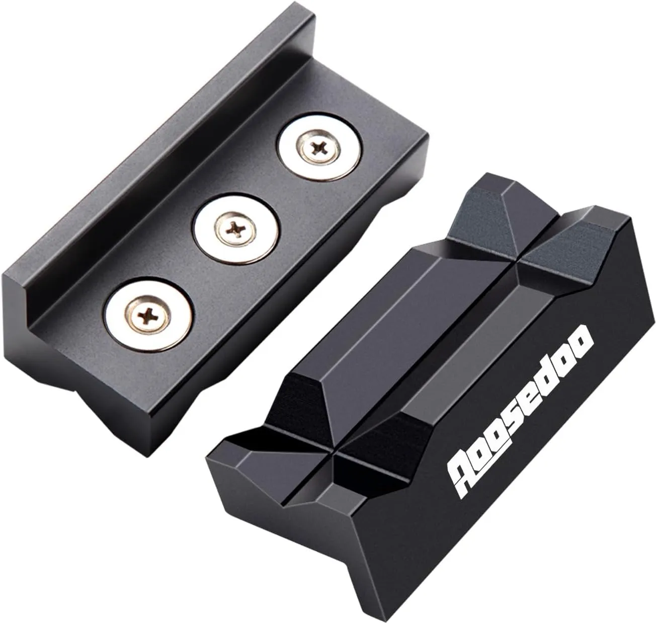4" Aluminum Vise Jaw Pad AN Fittings Vise jaw, Bench Vise Jaw Pads Professional multi-purpose vise jaw protector of any metal desktop vise black. (One pair, Black, Aluminum)