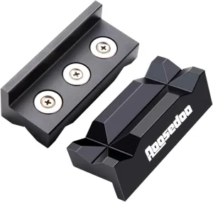 4" Aluminum Vise Jaw Pad AN Fittings Vise jaw, Bench Vise Jaw Pads Professional multi-purpose vise jaw protector of any metal desktop vise black. (One pair, Black, Aluminum)