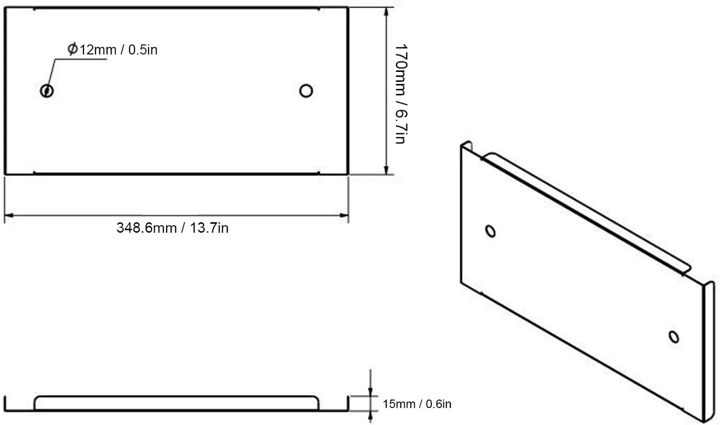 50L Aluminum Storage Box Board, Lightweight Aluminum Alloy Material, Installation, Stylish Black Sandblasting Finish, Versatile Camping Table Board for BLACKDOG, Rockbrook, (Hollow Board)