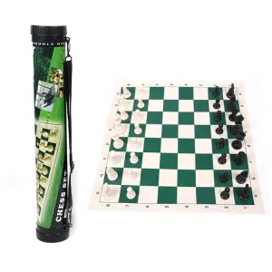 51 x 8cm Bucket Plastic Chess Foldable Leather Chess Board