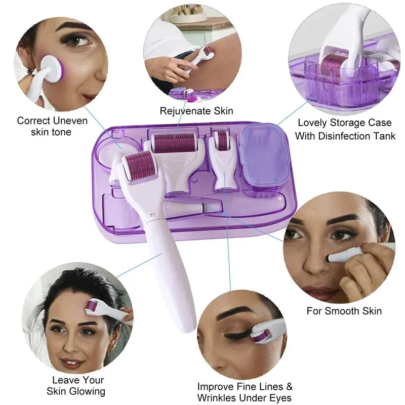 6-In-1 Derma Roller Micro Needle Kit Face Body