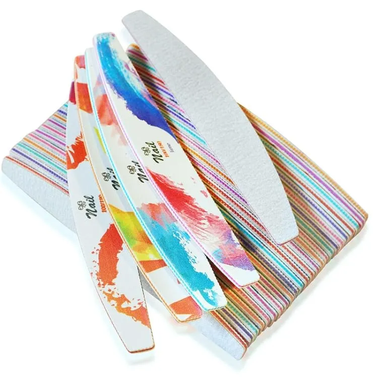 6-in-1 Nail Art Tool Set – Nail Polish Scrub Strips & Buffing Kit for DIY Manicure & Nail Care (Flower, One Size)
