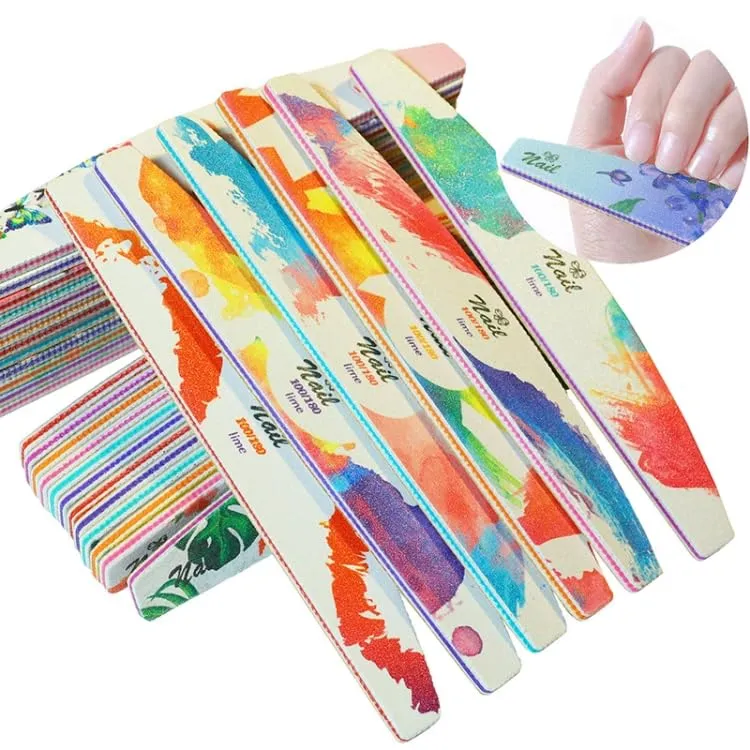 6-in-1 Nail Art Tool Set – Nail Polish Scrub Strips & Buffing Kit for DIY Manicure & Nail Care (Flower, One Size)