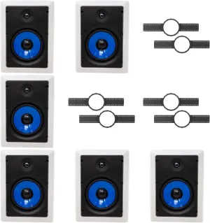 6-Legrand HT5651 5000 Series 6.5" in-Wall Speaker (Sold Individually)   Install KIT (PRE Construction Bracket)