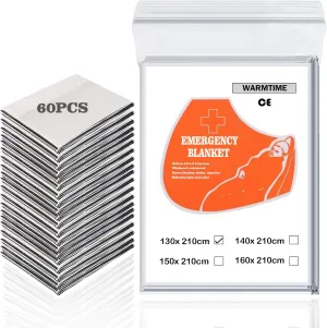 60PC Thermal Foil for Sauna Blanket Linner, Far Infrared Therapy for Sauna, Survival