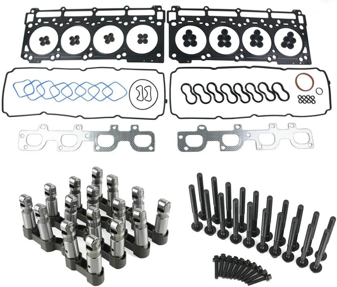 6.4 HEMI Top End Rebuild Kit with MDS Lifters Upper Head Gasket Kit and Head Bolts FITS 6.4L V8 HEMI Chrysler Dodge Charger Jeep Charger Challenger Cherokee SRT-8