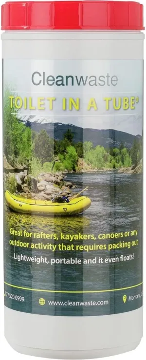 8 Use Toilet in a Tube - Lightweight, Affordable & Portable Toilet for Campers, Rafters, Backpackers and Autos – The Reusable, Odor Sealing Container Fits 8 Single Uses Inside - Made in USA