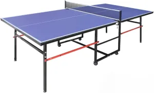 8FT Ping Pong Table,Foldable Indoor/Outdoor Table Tennis Set with Net, 2 Paddles & 3 Balls – Portable Mid-Size Design for Home, Office, Game Room