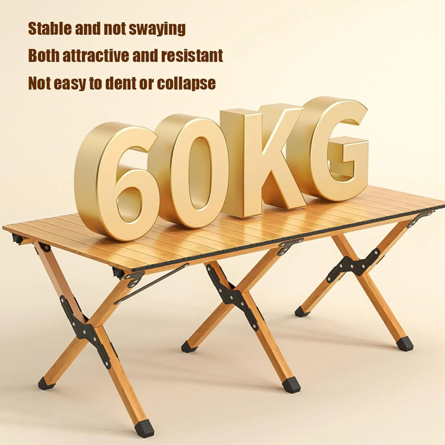 90cm Folding Camping Table & airs Set, Portable Lightweight Picnic Table with Carrying Bag and Aluminum Roll-up Top Foldable Compact Table, Easy to Assemble